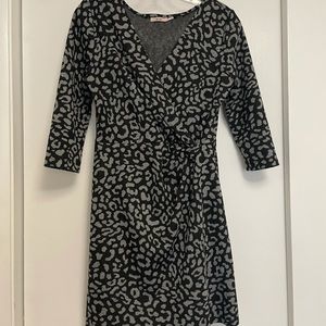 Black and Grey Leopard print dress